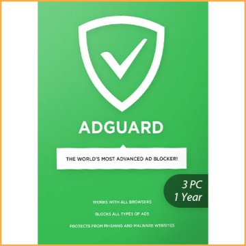 Adguard - 3 PCs - 1 Year